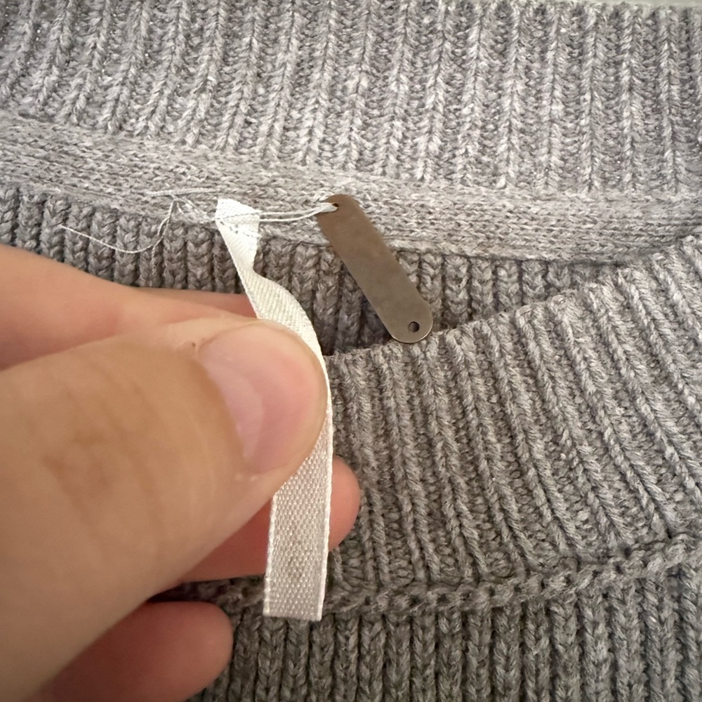 Free People Oversized Scoop Neck Sweater in Gray - Picture 2 of 3